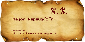 Major Napsugár névjegykártya