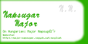napsugar major business card